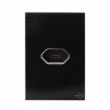 Conjunto Entrada USB 2A 4x2 - Novara Preto Brilhante Ouro Rose
